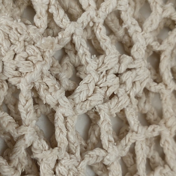 Silk Crochet Natural Cover up Tunic Top Sexy Neutral L Cream Neutral Washable - Picture 11 of 11